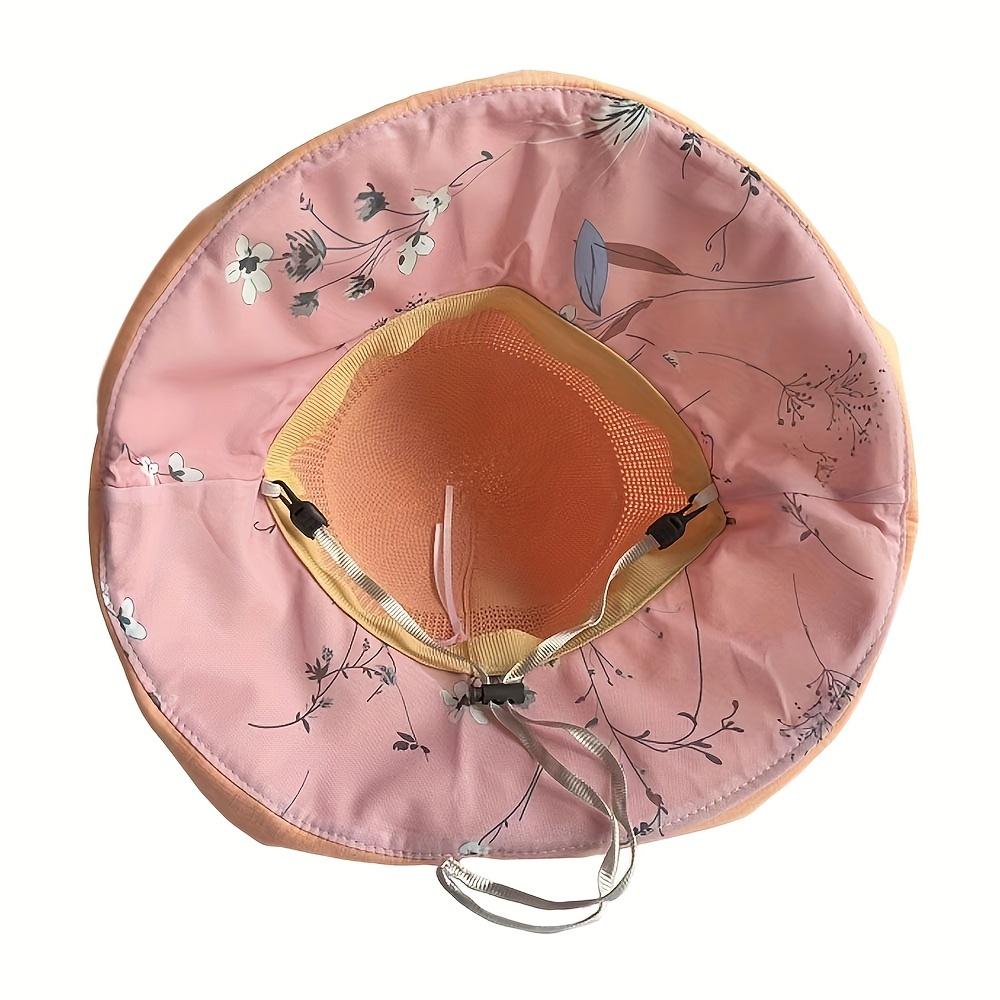 Women Mesh Sun Hats Summer Beach Packable Wide Brim Chin Strap
