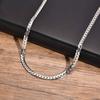 Flat Cuban Chain Necklaces for Men Boys,45-50CM Stainless Steel Chain Link Choker,Stylish Men Accessories Jewelry Gifts
