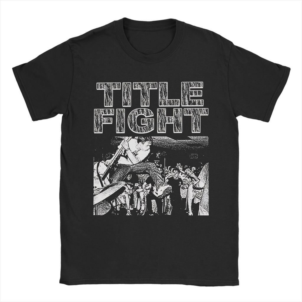 Title Fight Band 100% Baumwolle T-Shirt Für Mann Sommer Lustige T-Shirts Rundhals Hipster T-Shirts Übergroß Großhandel Oberteile