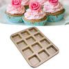 Loaf Baking Pans 12 Cavity Brownie Baking Pan Carbon Steel Muffin Bakeware Cupcake Bread Divider Mold
