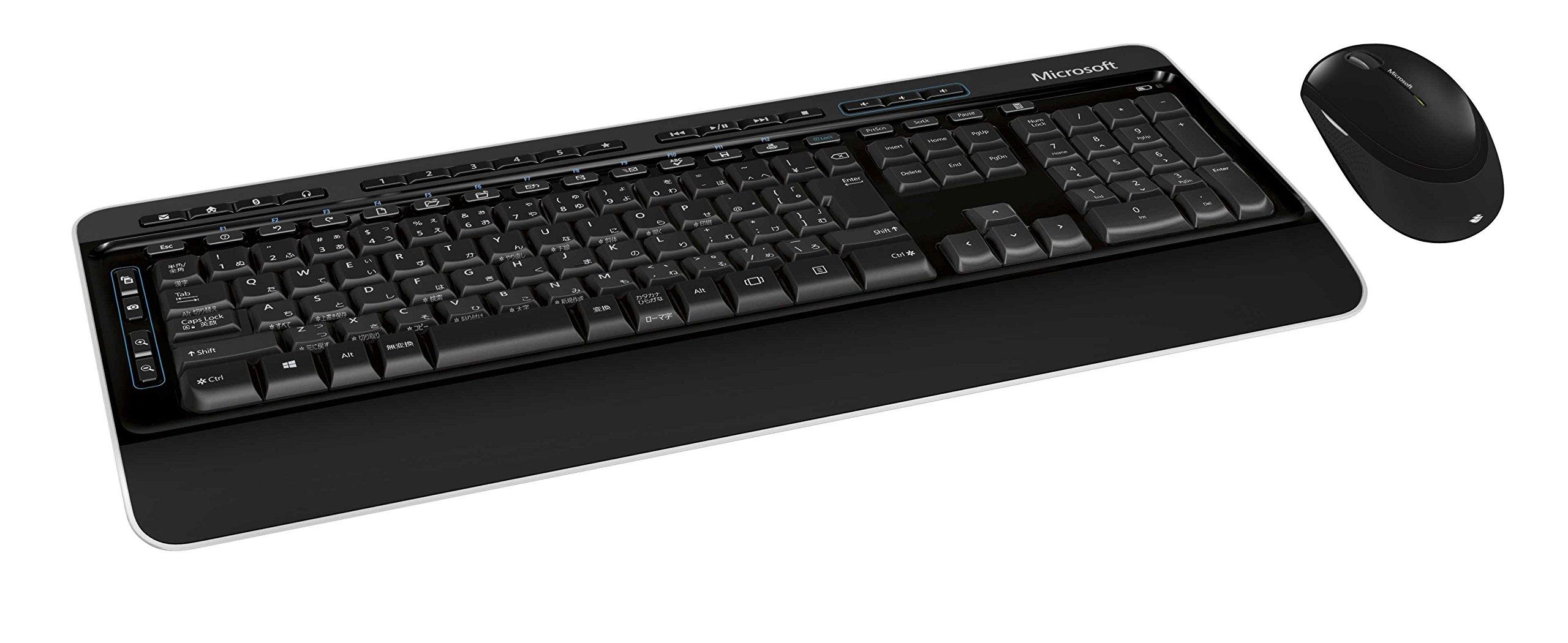 

Microsoft Wireless Desktop 3050 Набір бездротової клавіатури та миші Безпека Шифрування AES BlueTrack Підключення приймача USB Сумісність з Windows Mac чорний