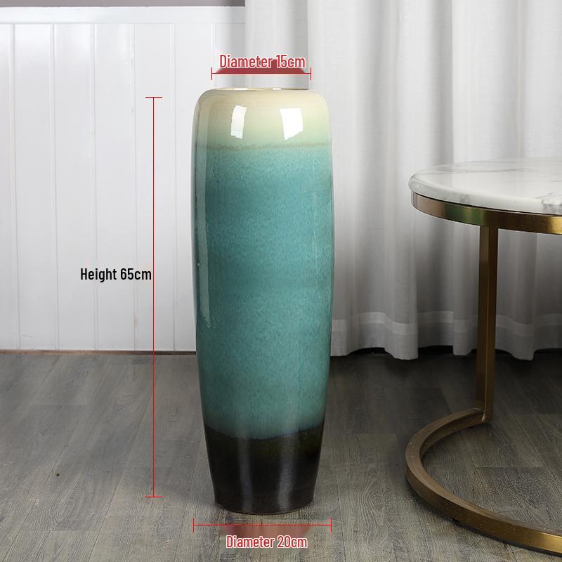 Handmade Large Ceramic Floor Vase for Living Room or Hotel - Perfect for Fresh Flowers