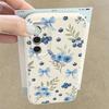 Blaubeer-Schleifen Blumiges Case Für Samsung S26 S25 S24 Ultra S23 S22 S21 FE A15 A16 A17 A26 A35 A36 A37 A54 A55 A56 A57 5G Lederstruktur Abdeckung