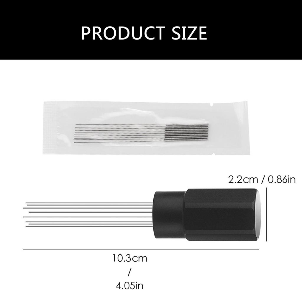Espresso Distribution Tool Stainless Steel Needle for Espresso Stirrer Replacement with Magnetic Handle Coffee Tool