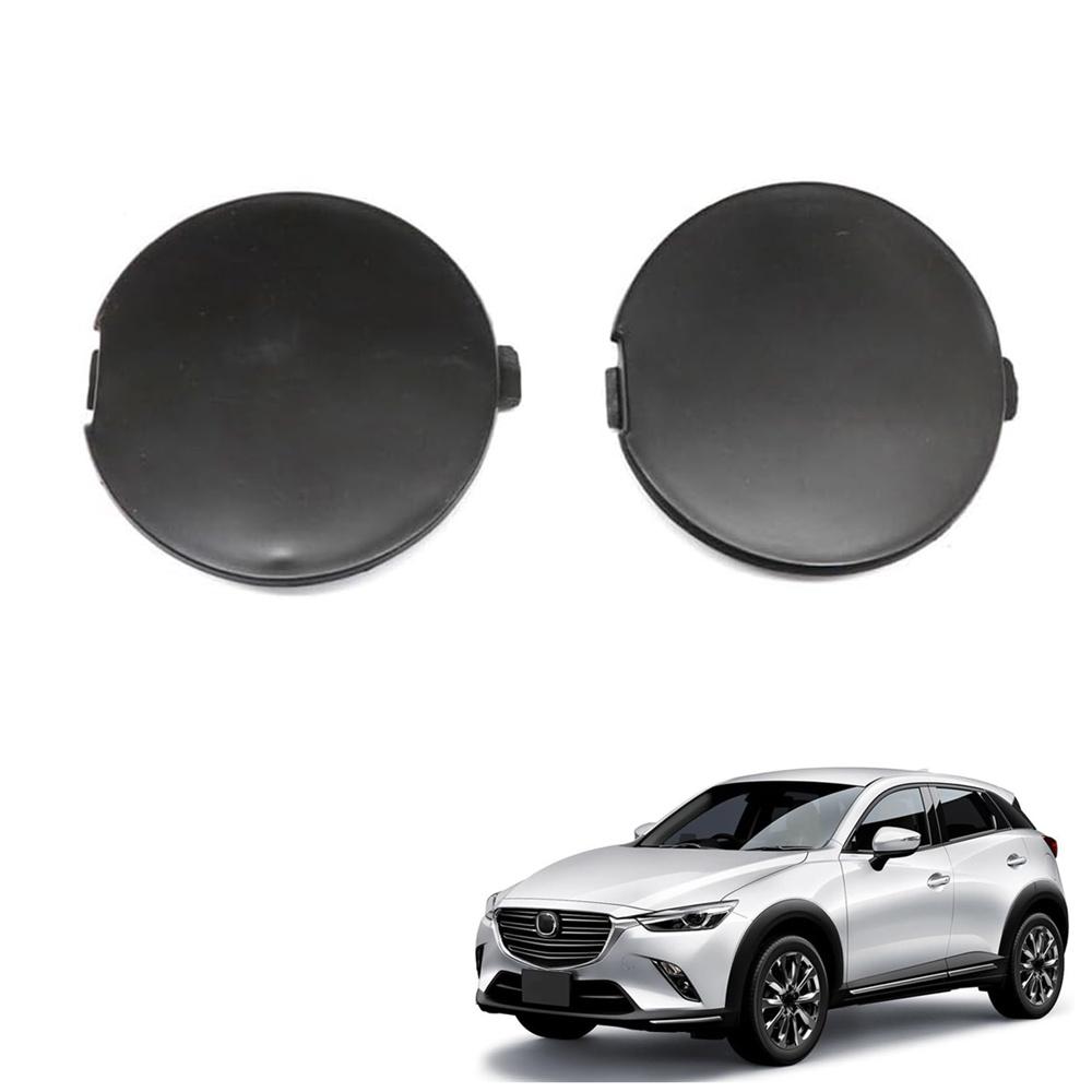 Pair Front Bumper Tow Hook Eye Hole Cover Trailer Cap For Mazda CX3 CX-3 14-23