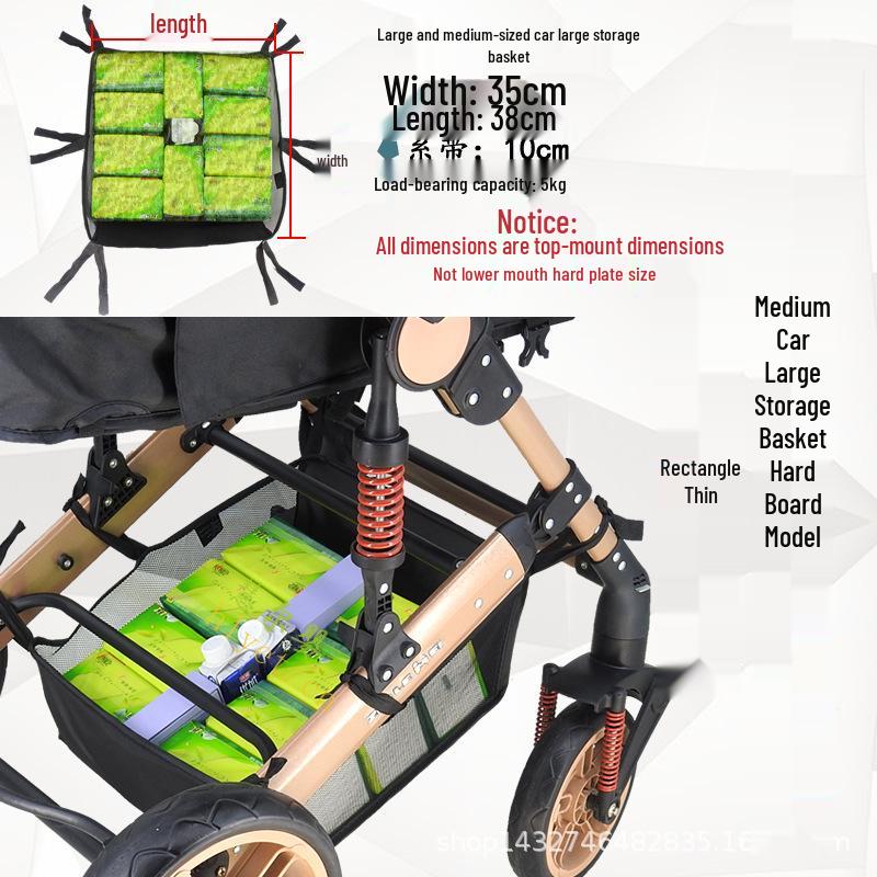 Universal Stroller Storage Basket - Bottom Storage for Pushchairs and Umbrella Strollers