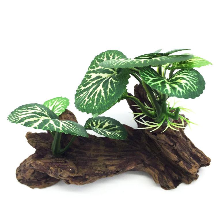 Resin Driftwood Aquarium Decor: Simulated Aquatic Plants for Turtle Tanks and Fish Tank Landscaping