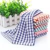 Soft Plaid Absorbent Kitchen Table Dishcloth Cotton Cleaning Cotton Tea Towel Cotton Fabric, Non-stick No Smell