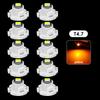 10Pcs Car Interior Indicator Lights Wedge Dashboard Warming Instrument Light T3 LED T4.2 T4.7 Led Bulb Canbus 3030SMD 12V Auto Lamp