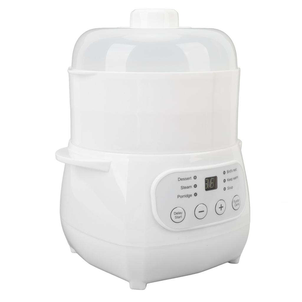 Electric Stew Cooker with Steam Basket Timer Pre Settings Automatic Ceramic Electric Stew Pot for