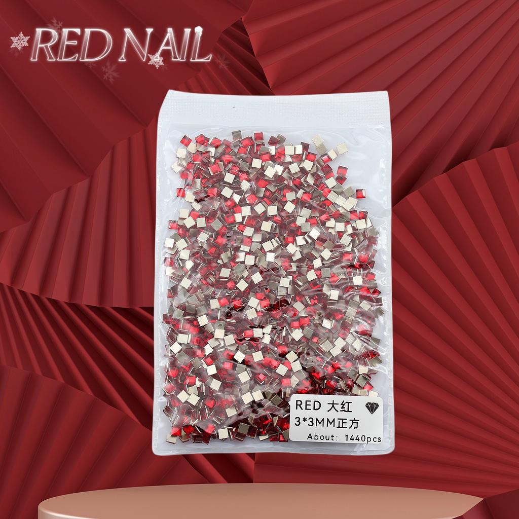 Pachet întreg de Crăciun de Anul Nou, mic, mare, roșu, fund plat, formă specială, diamant, artă pentru unghii, ornament pentru unghii, diamant roșu în formă specială