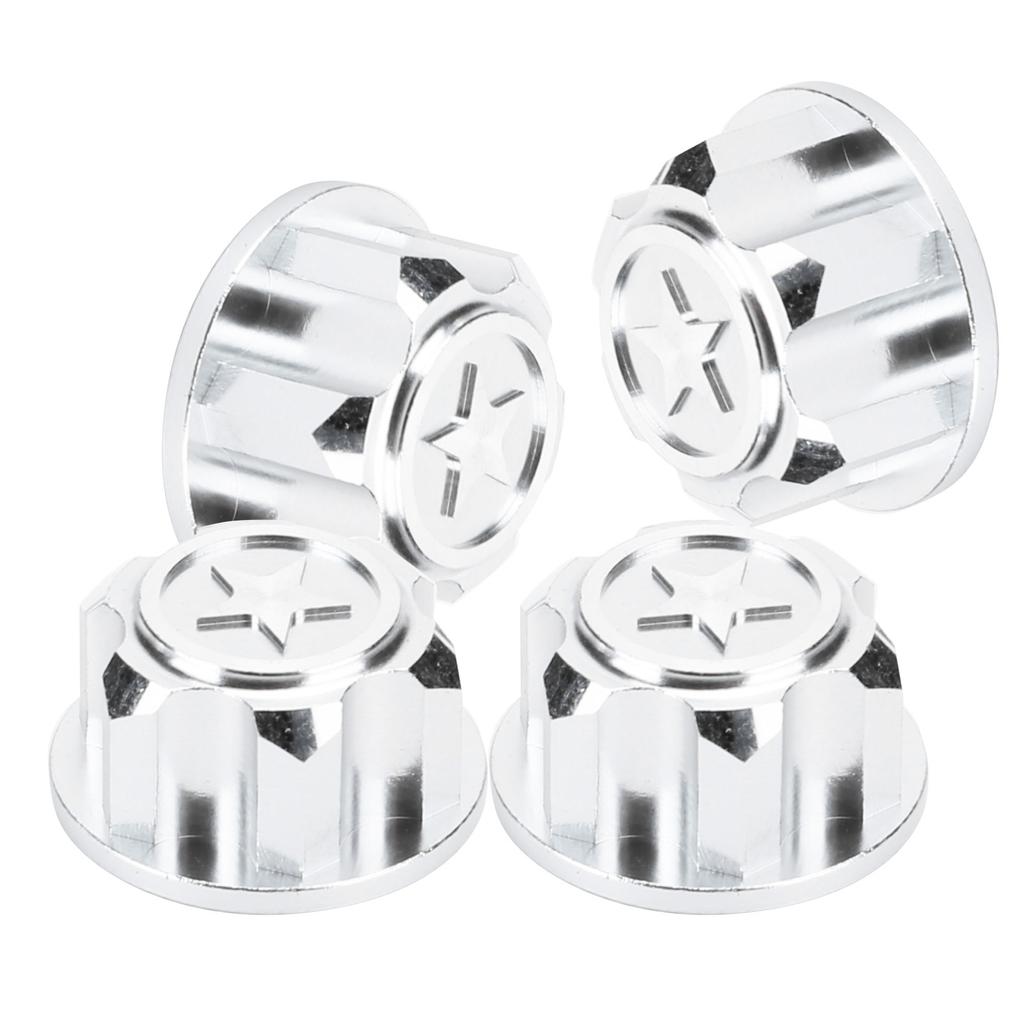 4pcs Aluminum Alloy Wheel Hub   Cover Accessory Fit for   X Maxx 1Celsius10 RC Car(Black )