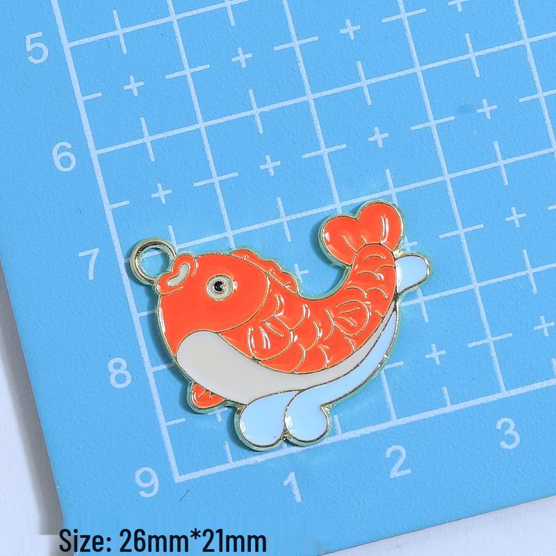 Chinese New Year Lion Dance Alloy Pendant - Drip Oil DIY Jewelry Gift Accessory