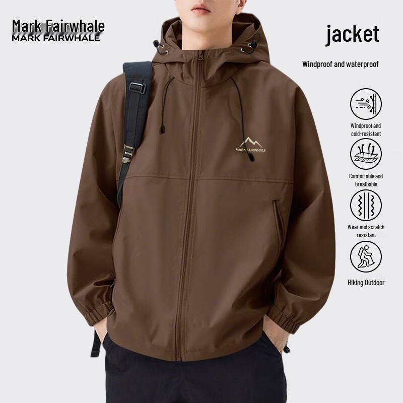 Mark Huafei Men's Casual Outdoor Hooded Jacket