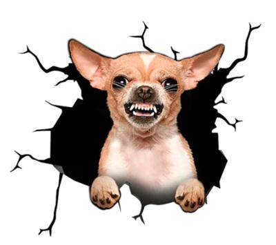 Sticker Jumping Dog Car Supplies Car 3D Easy Paste Funny