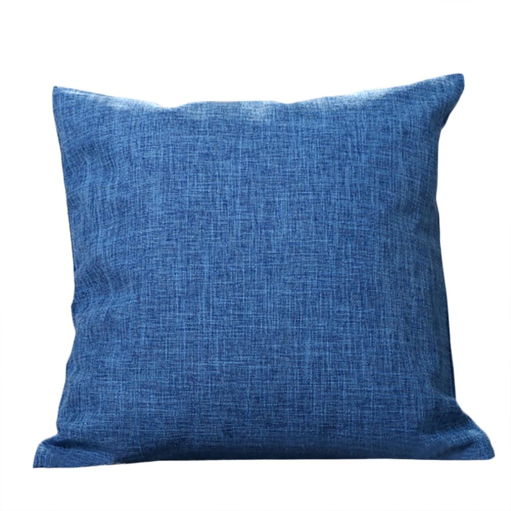 Solid Color Throw Pillow Cover 45x45cm Polyester Pillowcase Car Sofa Home Waist Cushion Cover Decoration Pillows Case