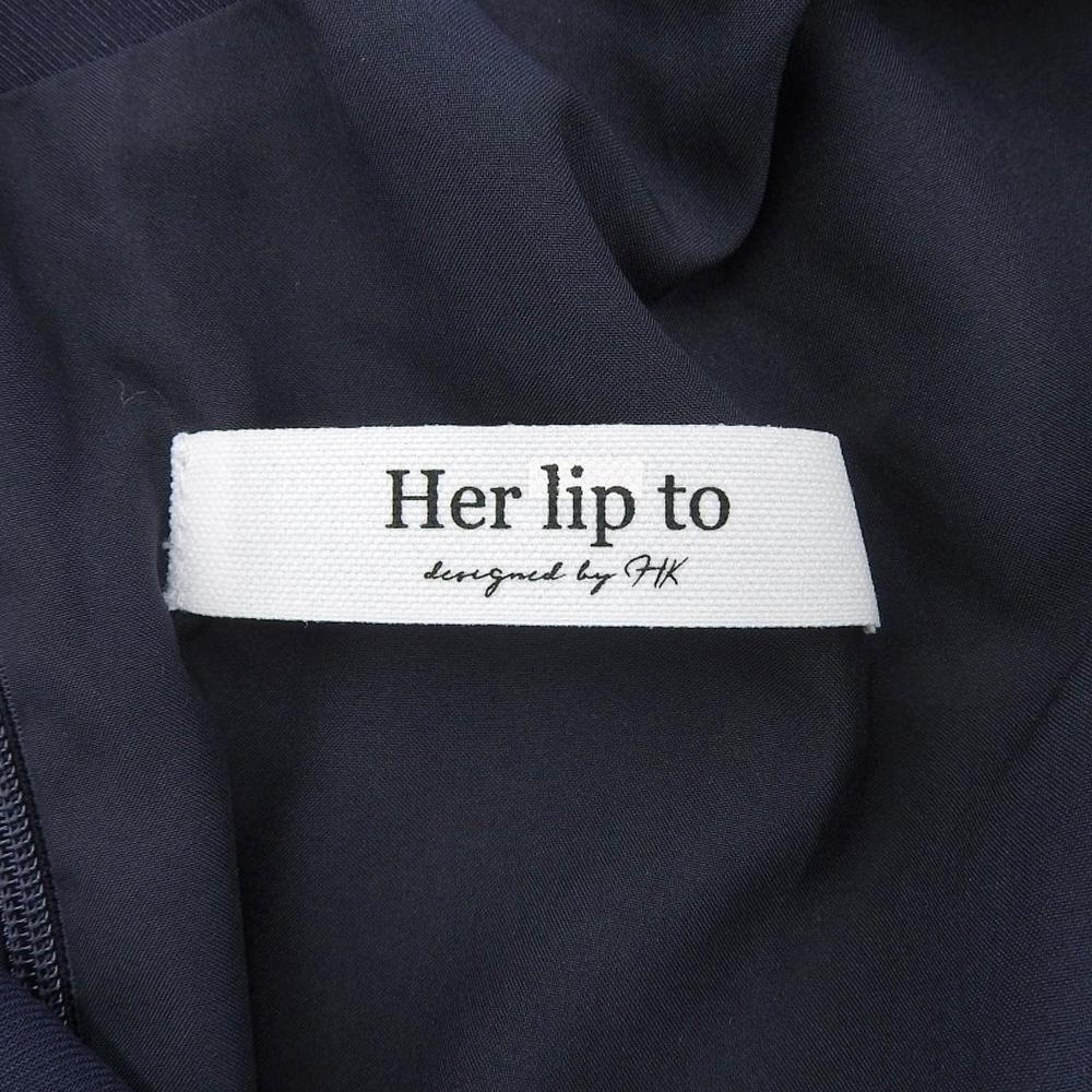 Her Lip To Excellent Condition Louvre Ribbon Jumpsuit, Women's, Navy, Size S Dress S NavyUsed