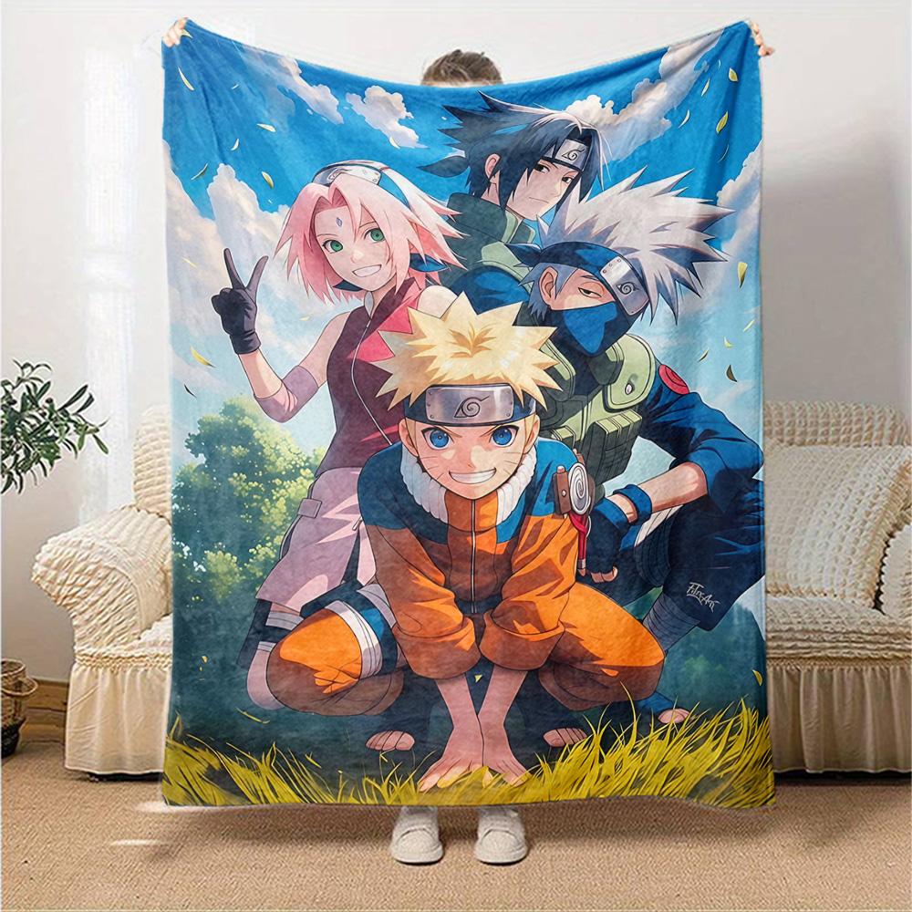 Naruto Team Adventure Flannel Blanket Super Soft Warm Cozy Blanket For Sofa Bed Office Travel Allseason Home Decor Gift