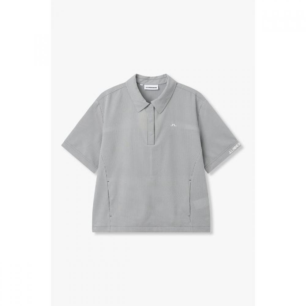 

J.lindeberg Women S SeerSucker Pullover Shirt S S 26 1546111962 Grey/S
