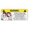 13CM Funny Car Sticker for Panties Warning Peek Slap Decal Anime Vinyl JDM Window Wall Stickers Scratch-Proof Decor Car Stickers
