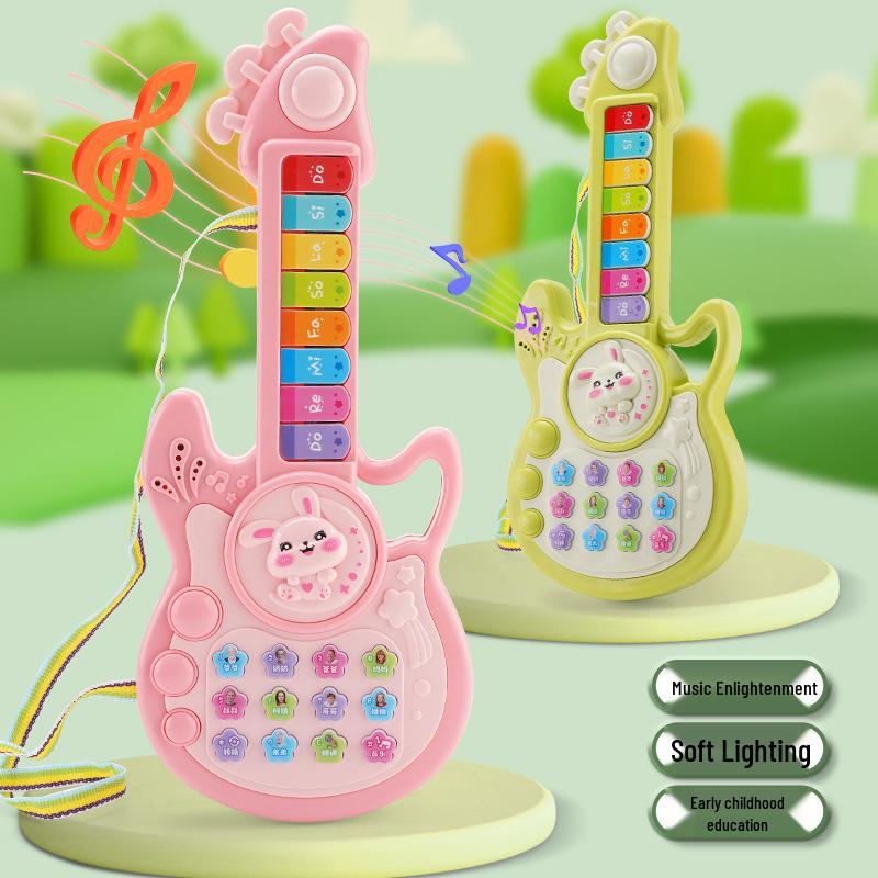 Multifunctional Light-Up Musical Guitar for Children's Early Education