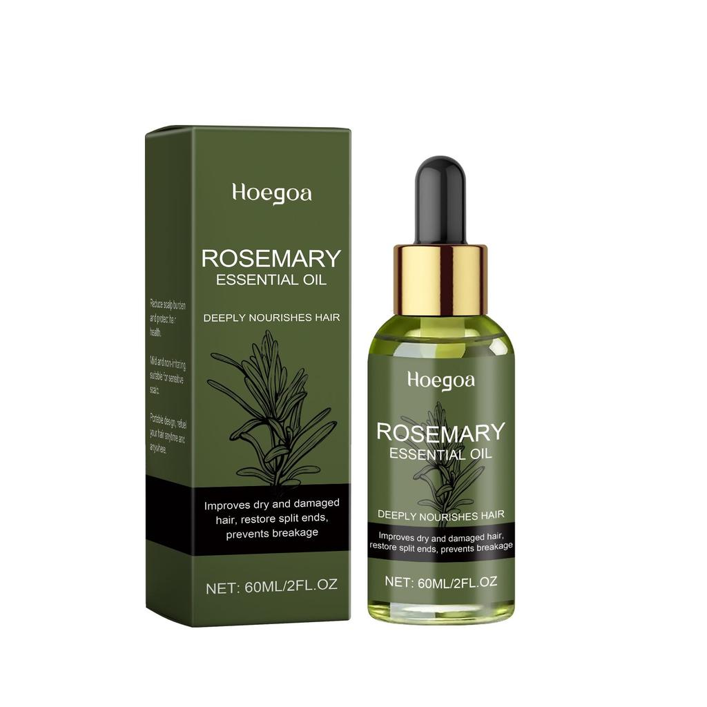 Hoegoa Rosemary Hair Care Essential Oil, moisturizing and hydrating, repairing and smoothing hair, regulating scalp oil, suitable for hair, 60ml