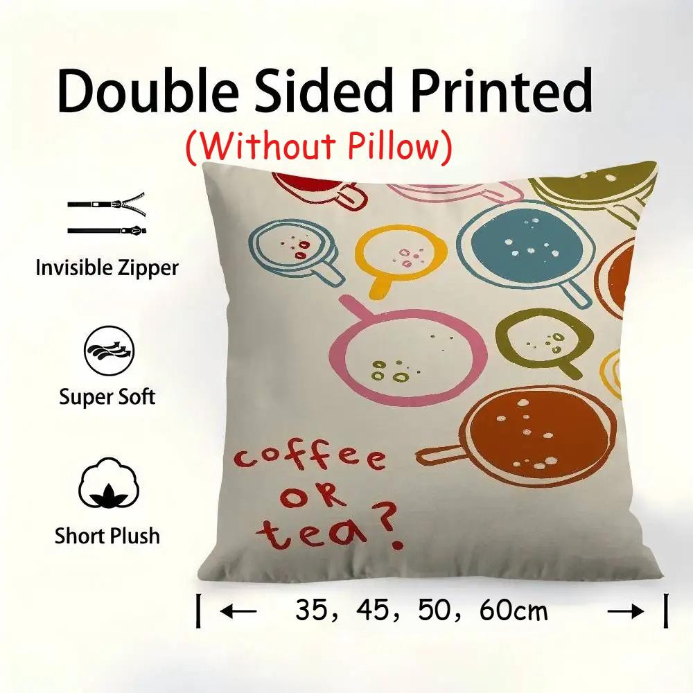Fashion Floral Double-Sided Printed Pillow Cover Short Plush Suitable Living Rooms Bedrooms Sofas Throw Cushion Cover