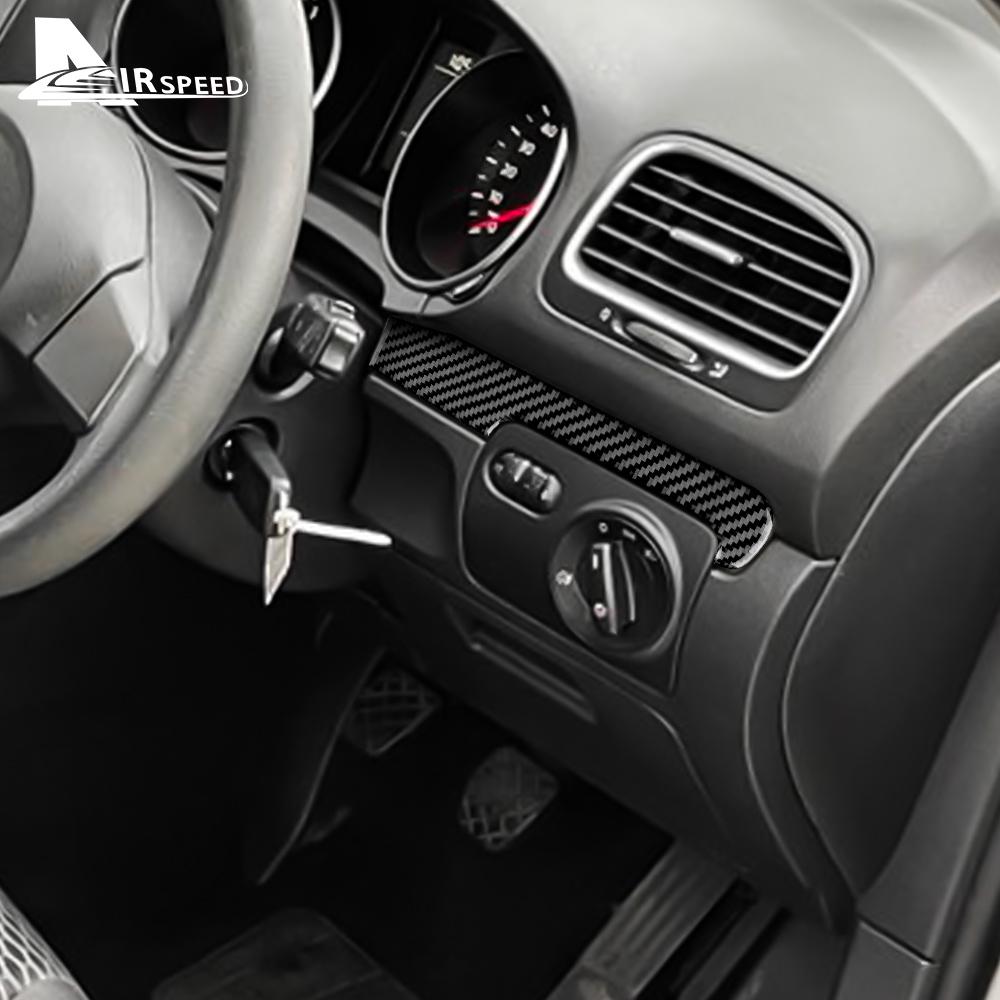 Real Soft Carbon Fiber Sticker LHD RHD for Volkswagen VW Golf 6 GTI MK6 2008 2009 2010 2011 2012 2013 Center Console Interior