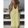 New Women's Suspender Coat Backless Loose Loungewear Dress