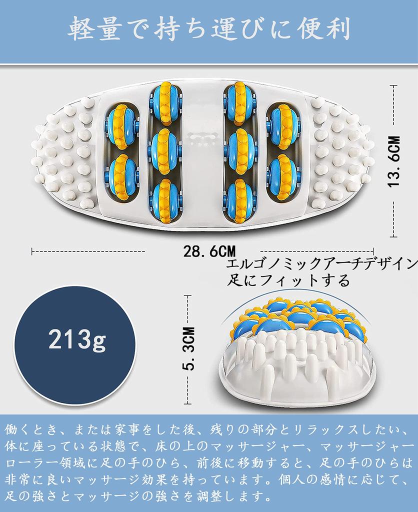 WiViVi Foot Improves Blood Relieves and Foot Massager with Foot Reflexology Foot Massager Acupressure Tool Massager, Circulation, Relaxes, Stress,