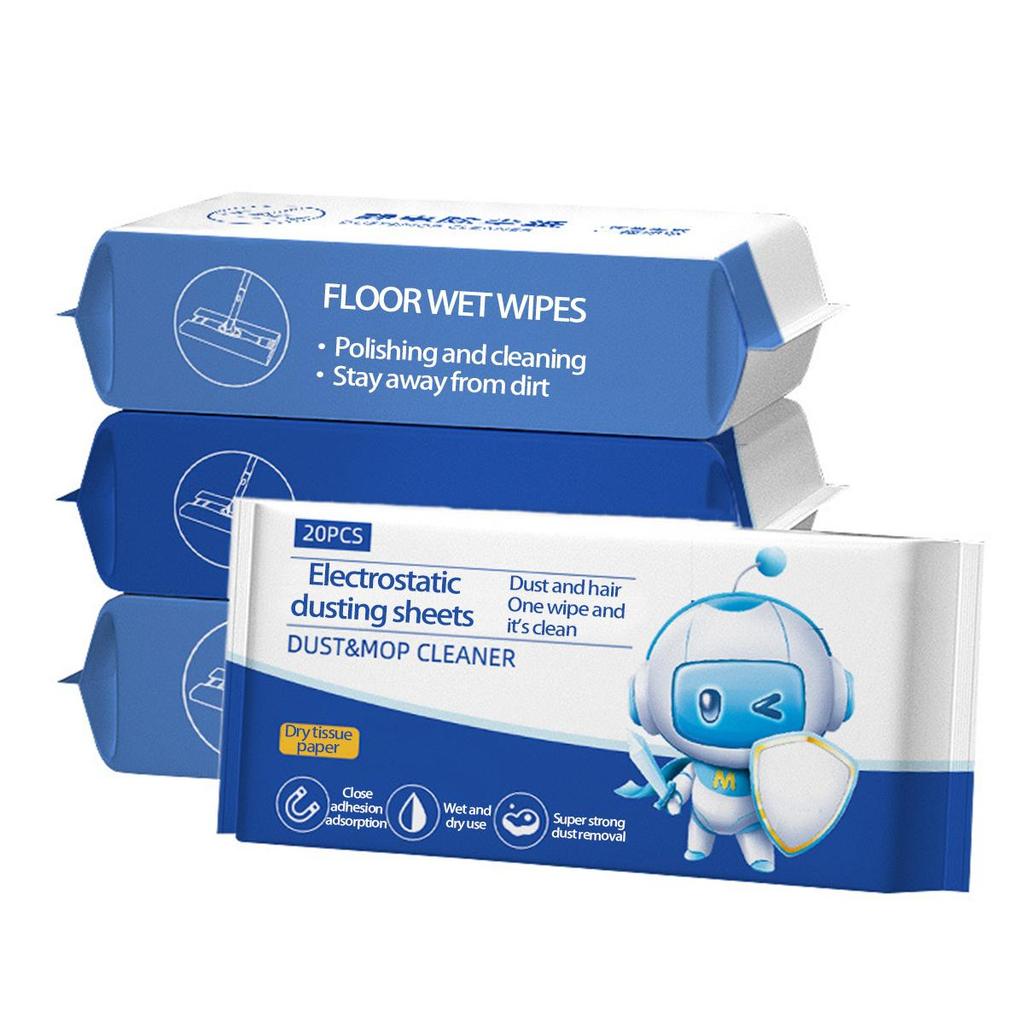 Disposable Wet & Dry Electrostatic Floor Cleaning Wipes