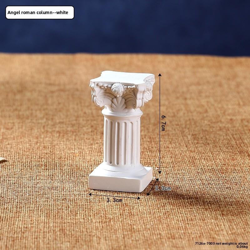 Modern Resin Craft Roman Pillar Desk Ornament For Party Decor And Gifting
