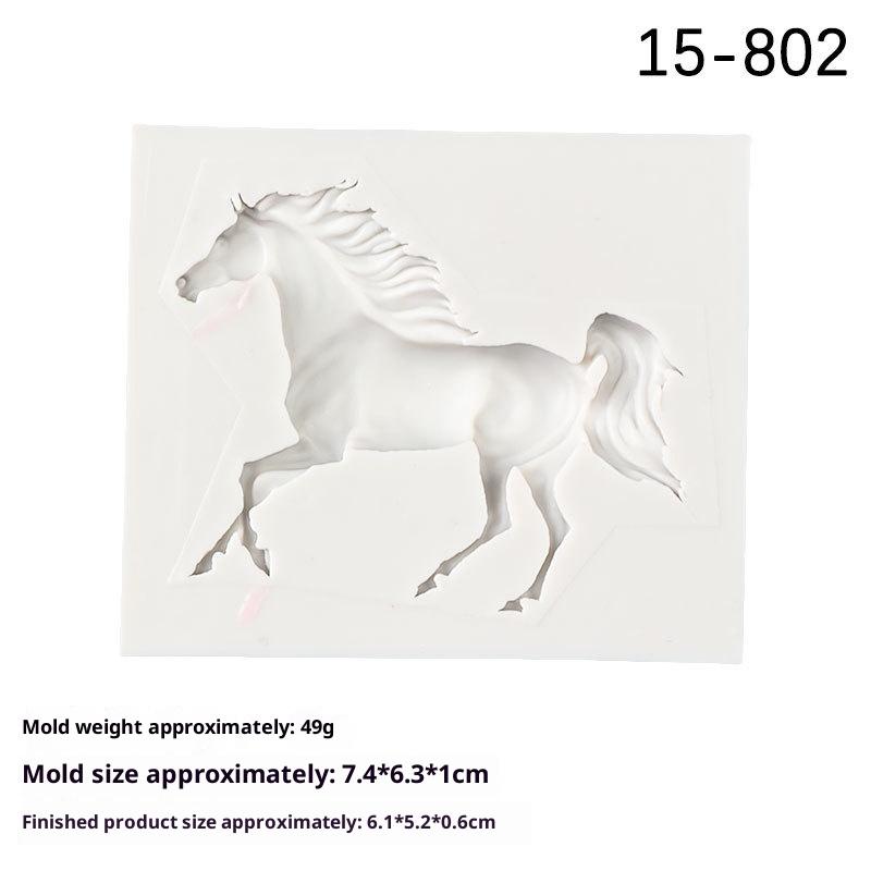 Horse Silicone Molds Horse Fondant Cake Decorating Tools Cupcake Candy Craft Gum Paste Polymer Clay