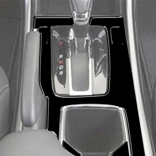 6Pcs Glossy Piano Black Interior Gear Shift Set Cover Trim For Honda Accord