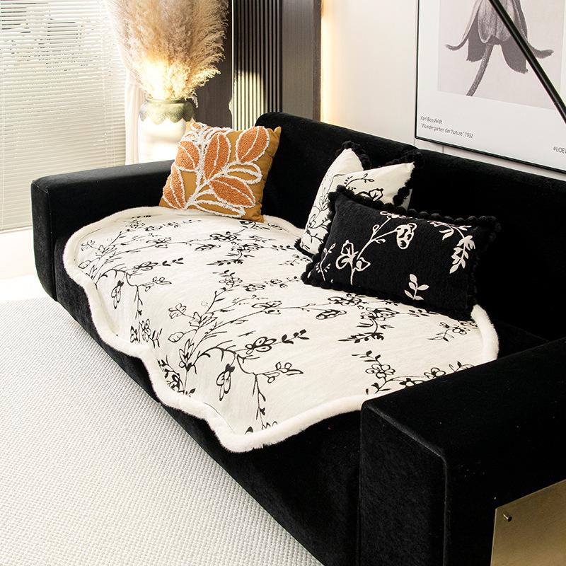 New Irregular Special-Shaped Sofa Cushion Thickened Non-Slip Seat Cushion Leather Sofa Cover Cover Cloth Towel In Autumn And Winter