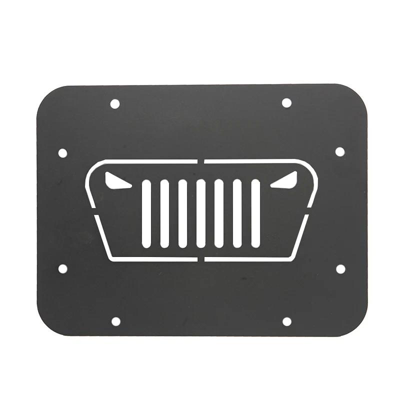 Car Spare Tire Carrier Delete Filler Plate Cover Tailgate Vent Guard Frame For Jeep Wrangler JK 2007-2017