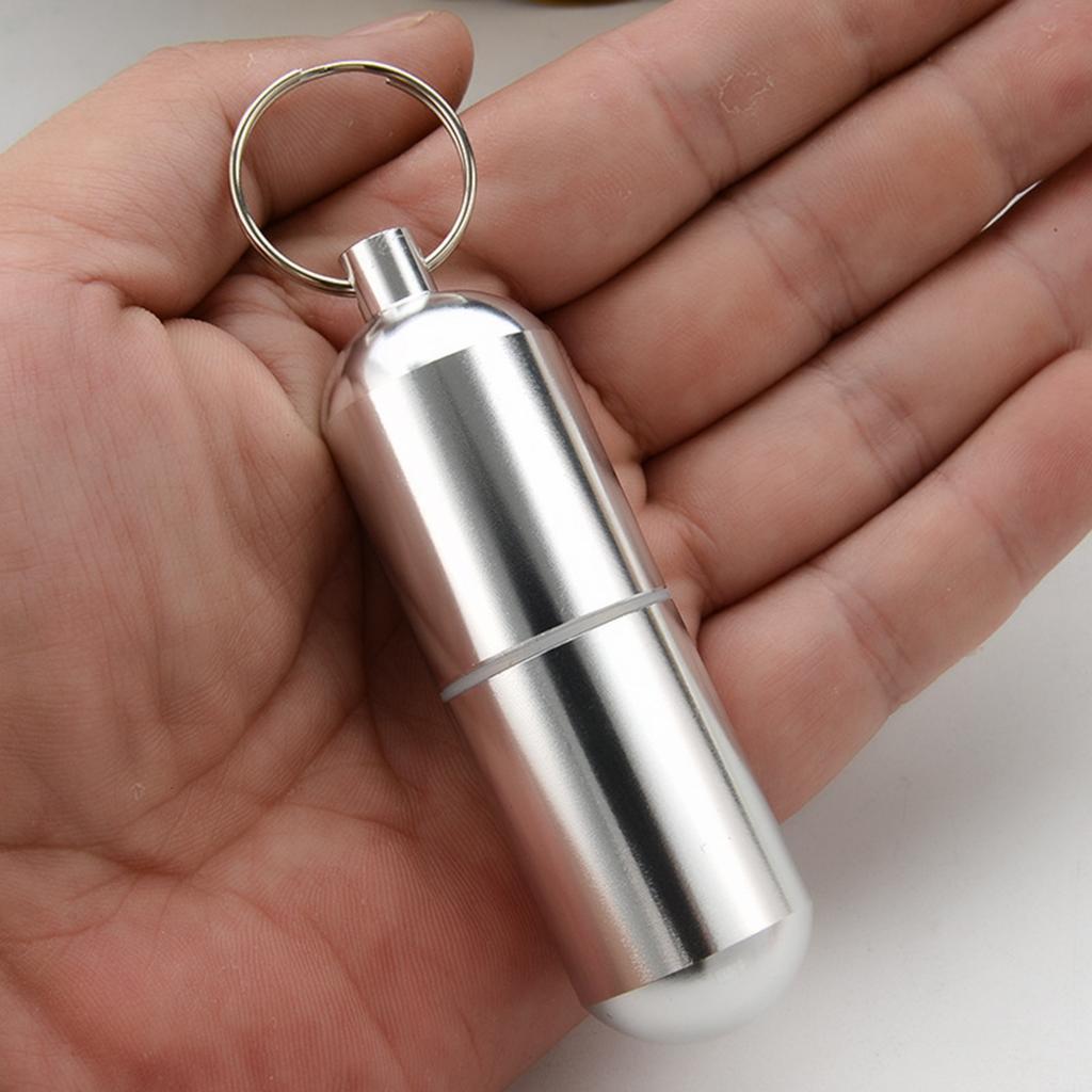 Waterproof Pills Box Mini Aluminum Alloy Travel Medicine Storage Box Scratch & Abrasion Resistance for Travel Outdoors