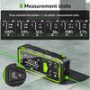 Huepar Dual Laser Rangefinder 120M/200M Green Beam Digital Laser Meter Multiple Unit Measurement Tool With Backlit LCD display