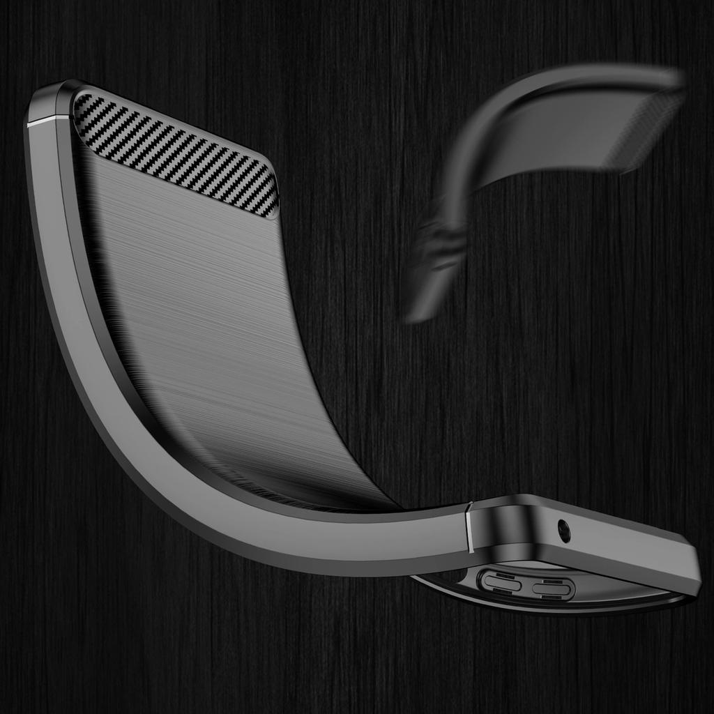 Carbon Case Flexible Case Cover Samsung Galaxy A73 Black