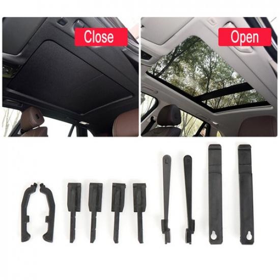 2006-2013 BMW X5 E70 Car Sunroof Sun Visor Bracket Clip Repair Kit | 10pcs | Black | Durable | Clips