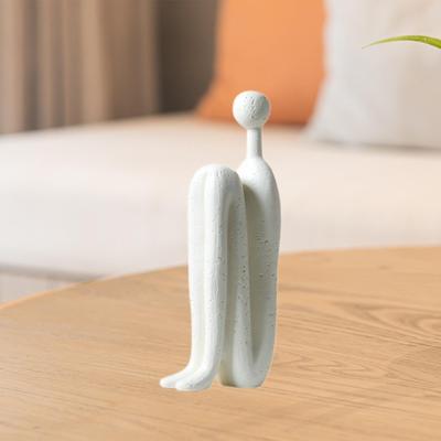 Sculpture de Figure Abstraite Ornement de Bureau Figurine Décorative Statue Moderne pour Étagère Chambre Table à Manger Cadeau d'Anniversaire