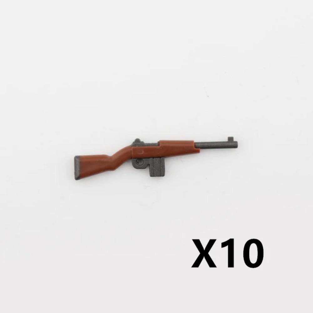 5/10 Zbraně vojáků z 2. světové války Stavebnice Dvoubarevný tisk Stroj Puška Samopal Odstřelovací pušky Vojenské příslušenství Kostky C238