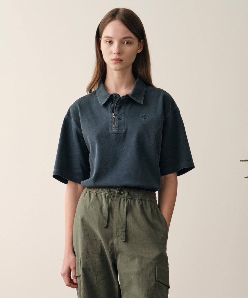 HELEMENT Pigment Metal Pq Short Sleeve T-Shirt (Navy)