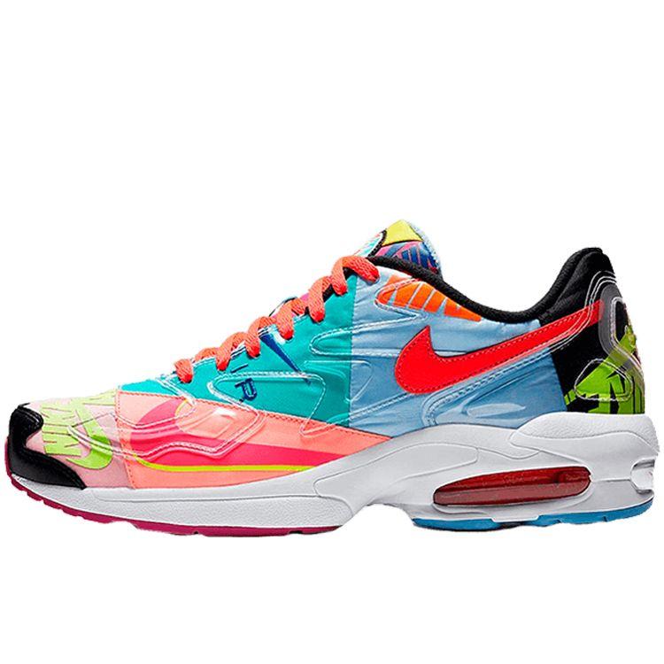 

Nike Atmos x Air Max 2 Light QS Logos Эксклюзивные японские кроссовки унисекс, разноцветные, черные, ярко-малиновые, CJ6200-001