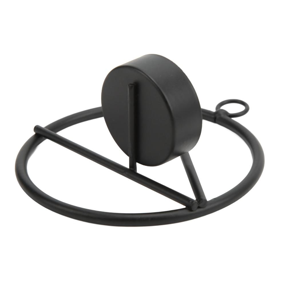 Sturdy Base Cup Tealight Candle Holder Black Color Round Candle Holder Bedroom Decor