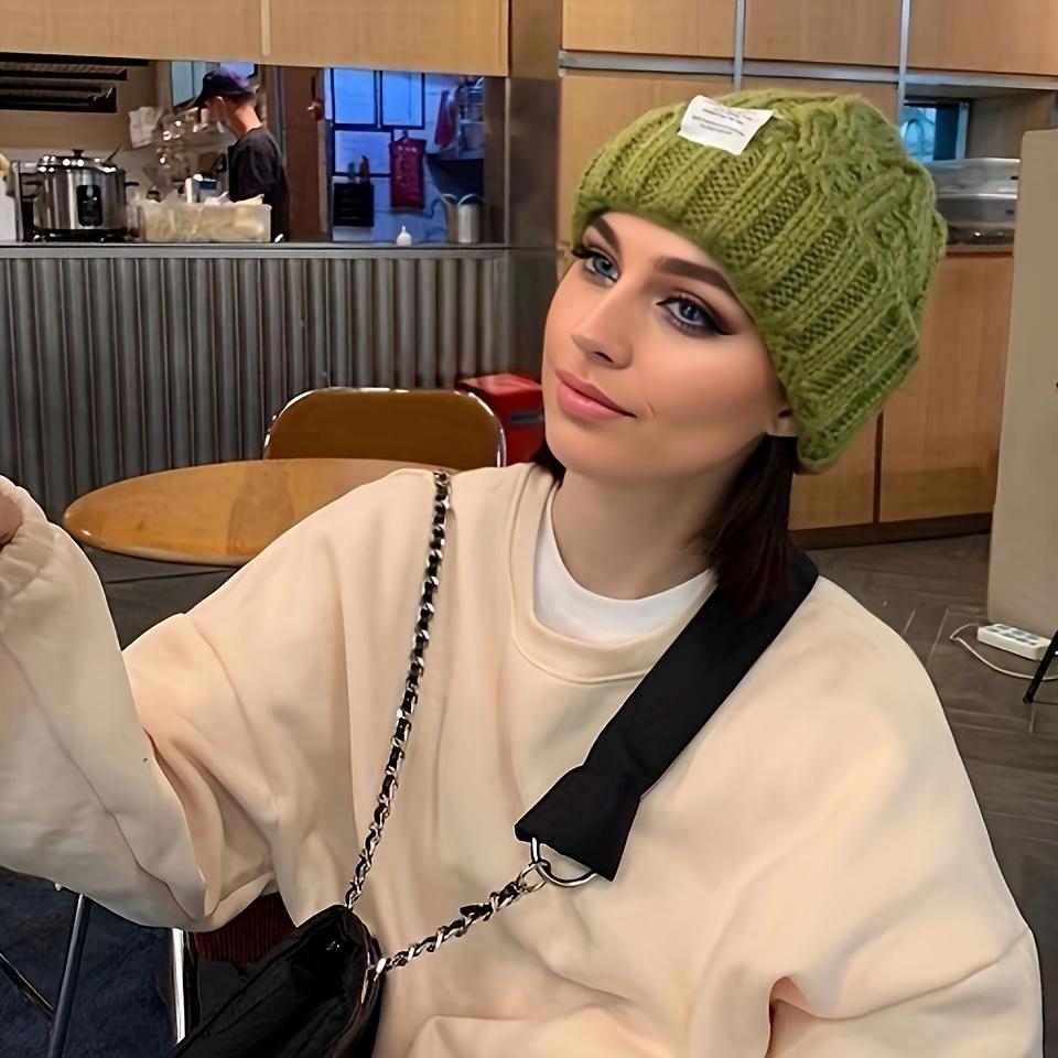 Women's Stretchy Beanie Hat Winter Skull Cap Soft Casual Headwear, Versatile Fashion, Comfortable Warm Hat