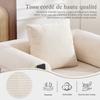 Corduroy Compression Chair with Stool, Sturdy Metal Frame – Ergonomic Design + Thick Padding for Comfort. Incl. Side Pocket & Cushion, Combinable