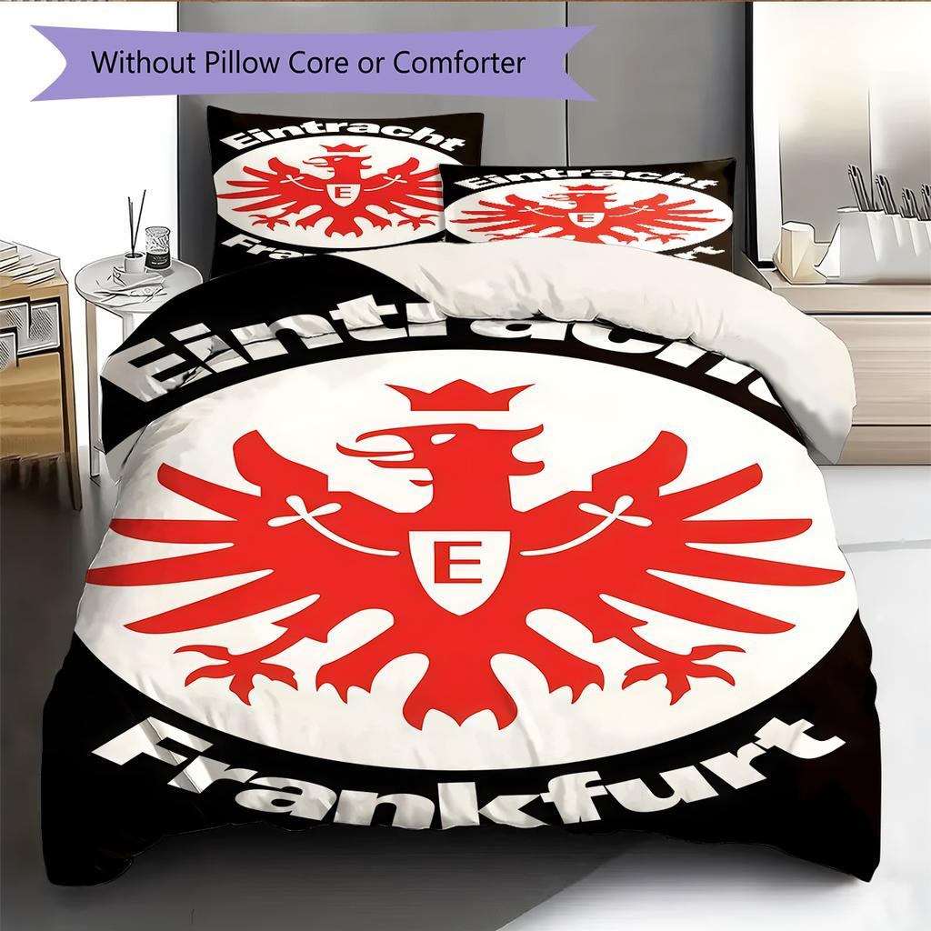 Eintracht Frankfurt  Pattern Bedding Quilt Set Quilt Cover Pillowcase Home Decoration Birthday Gift (1 * duvet cover + 2 * pillowcase, without core)