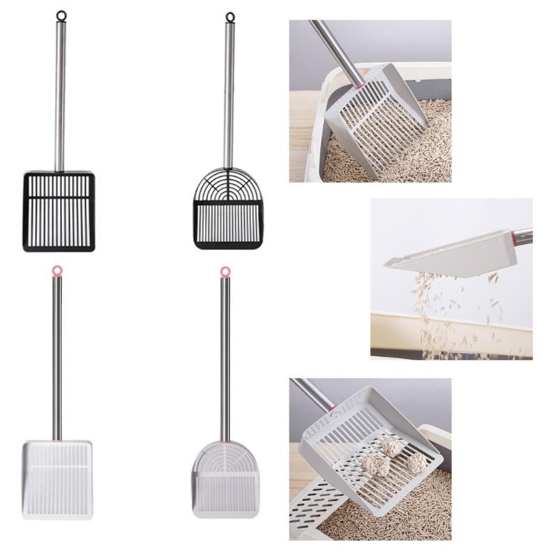 Cats Litter Scoops Pet Poop Shovel for Large Kittens Hollow Metal Scooper for Most Type Litter Cleaning Tool