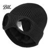 Cycling Thermal Cap Knitted Hat with Goggles, Unisex Winter Hat, Fleece Lined, Windproof Stylish Streetwear Warm Skull for Outdoor Skiing Street